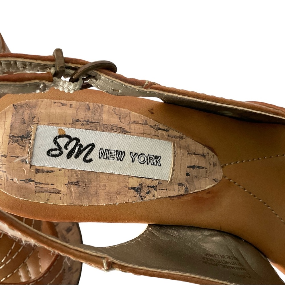 SM New York Calissta Natural Paris cork wedge 3 inches, size 6 nude color - Picture 5 of 6